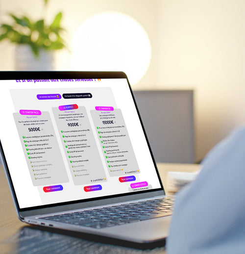 Ordinateur vue site web